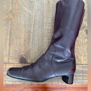 Brown Leather Boots 9.5 to 10, Made in Italy